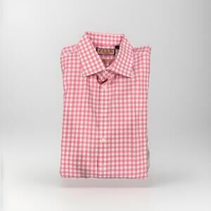 MINT THOMAS PINK MENS DRESS SHIRT 17 XL SLIM FIT FRENCH CUFF VGC!